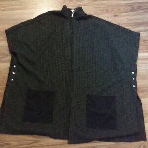 Candie's Open Front Sweater Dark Gray Sz M Light Weight